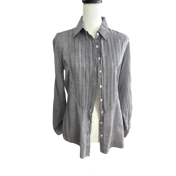 Banana Republic Blue and white Button Down Medium - Picture 1 of 3